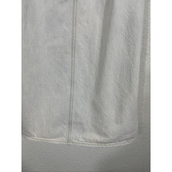 7 For All Mankind Denim Overall Dress Size Small Blue White Mini Bib - Picture 7 of 12